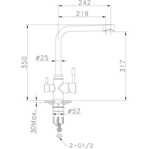 Смеситель для кухни Lemark Expert с подключением к фильтру (LM5060S)