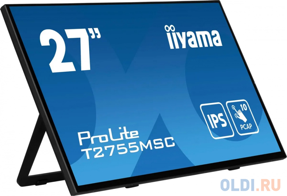 Монитор Iiyama 27" ProLite T2755MSC-B1 черный IPS LED 5ms 16:9 HDMI M/M матовая 1000:1 400cd 178гр/178гр 1920x1080 60Hz DP FHD USB Touch 5.8кг в Москвe