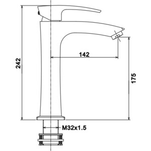 Смеситель для раковины Gappo G1007-72 хром (6959477694561)