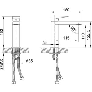 Смеситель для раковины IDDIS Bridge хром (BRDSB00i01)