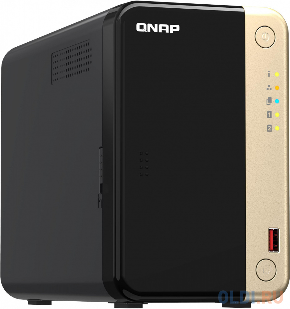 Сетевое хранилище NAS Qnap Original TS-264-8G 2-bay настольный Celeron N5095 в Москвe