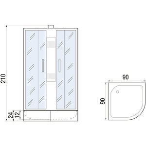 Душевая кабина River Rein Б/К 90/24 МТ