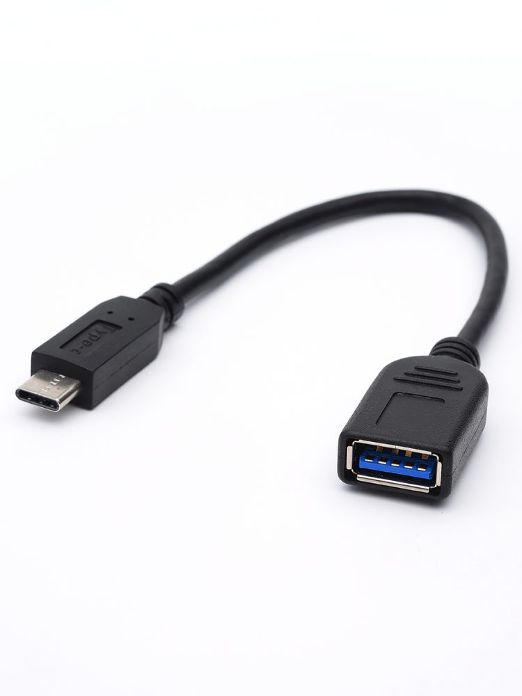 Кабель-переходник (адаптер) USB Type-C-USB OTG, 10см, черный ATCOM AT1310 (AT1310)