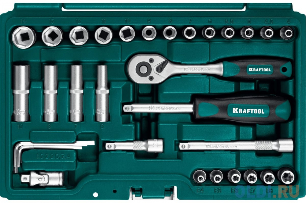 KRAFTOOL X-Drive, 57 предм., (1/4?), универсальный набор инструмента (27885-H57) в Москвe
