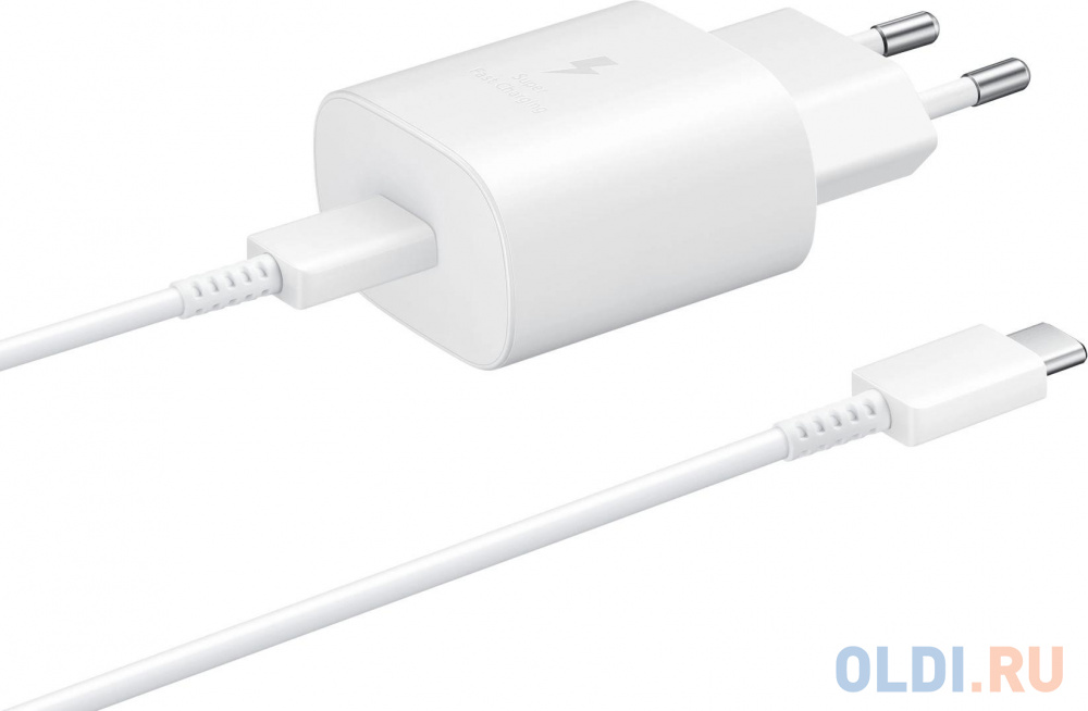 Сетевое зарядное устройство Samsung Adapter 25W Type C с кабелем White (EP-TA800XWEGWW)