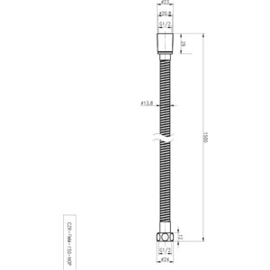 Душевой шланг Cezares 150 черный (CZR-FMM-150-NOP) в Москвe