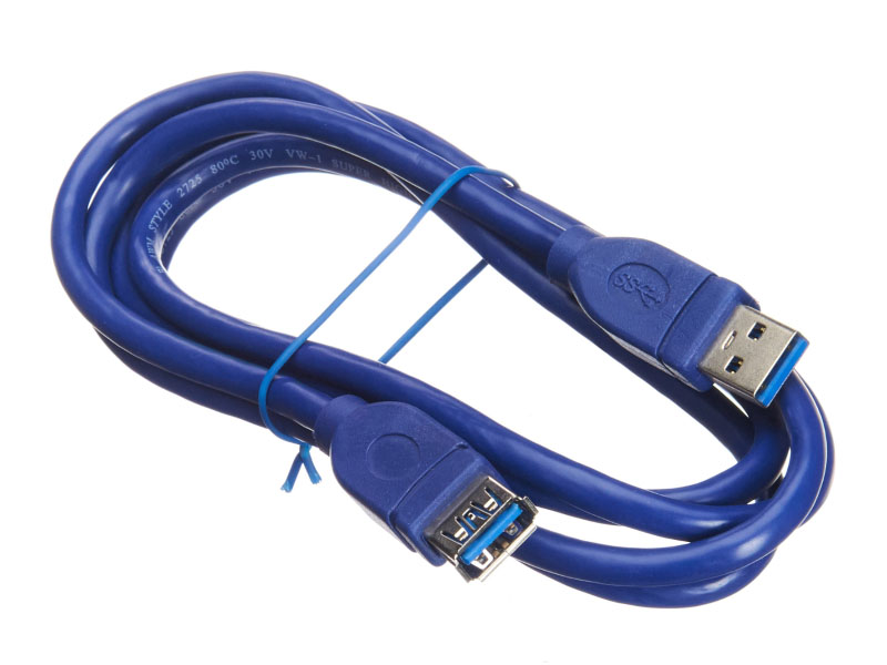 Кабель USB 3.0(Am)-USB 3.0(Af), 1.5м, синий Netko (NUSB-3.0A-1.5m-php/blu)
