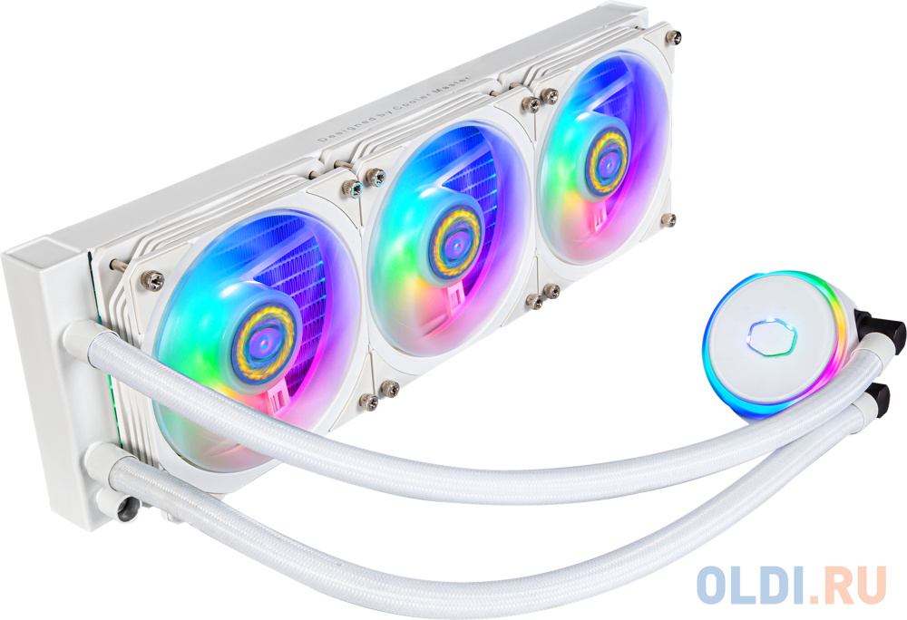 Система охлаждения/ Cooler Master MasterLiquid PL360 Flux White Edition (280W, 360mm, ARGB, fans:3x120mm/72.37CFM/32dBa/2300rpm, 1700/1200/115X/2066/2 в Москвe