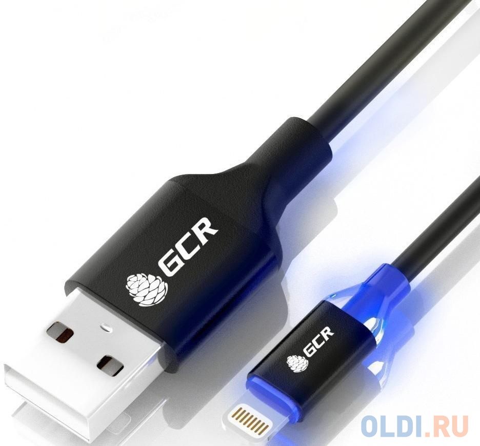 Кабель USB Lightning 1.5м Green Connection 33-050607 круглый черный в Москвe