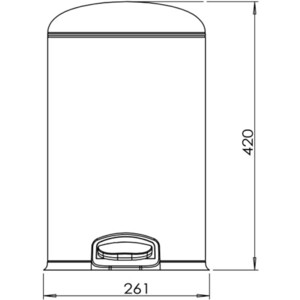 Ведро для мусора Java 12 л, белый (S-885-12W)