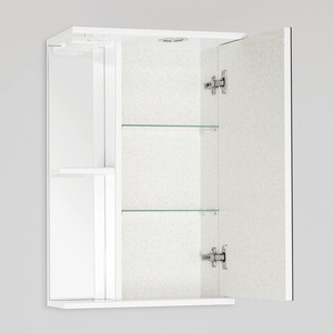 Зеркальный шкаф Style line Николь 45 с подсветкой, белый (4650134470321)