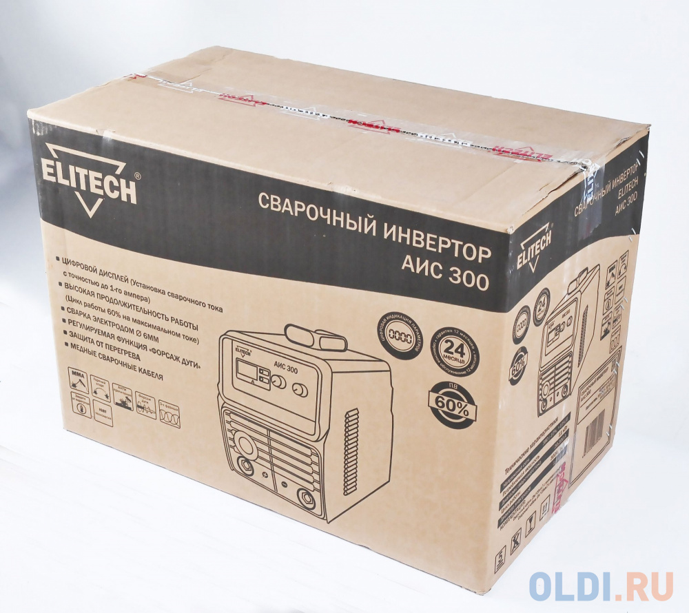 Сварочный аппарат Elitech АИС 300 инвертор MMA DC/TIG DC 11кВт