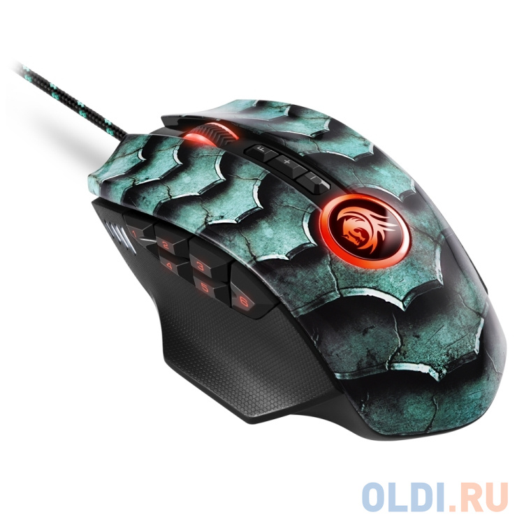 Sharkoon Drakonia II Green Игровая мышь (12 кнопок, 15000 dpi, USB, RGB подсветка)