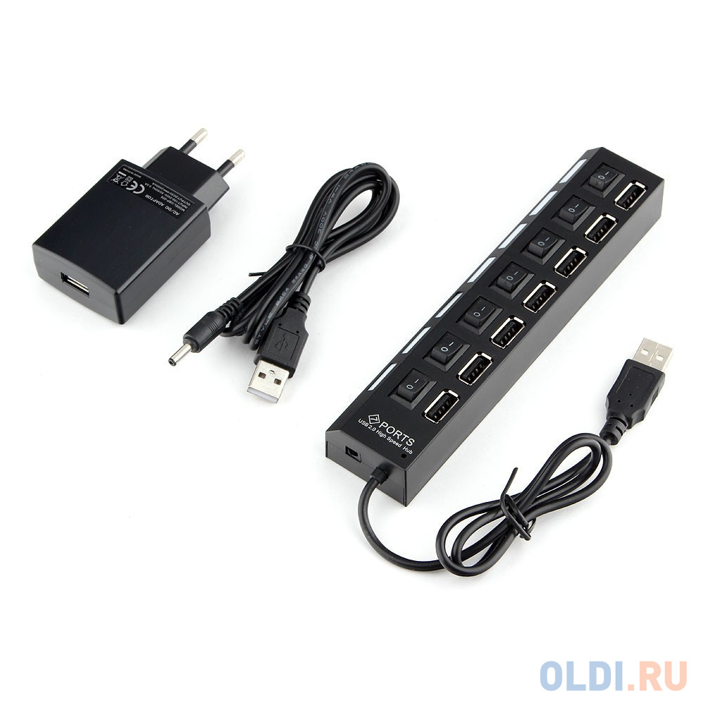 Gembird UHB-U2P7-02 Концентратор  USB2.питание блистер