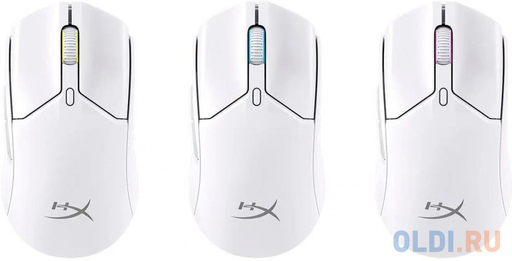 Мышь HyperX Pulsefire Haste 2 Mini белый оптическая (26000dpi) беспроводная BT/Radio USB (6but)