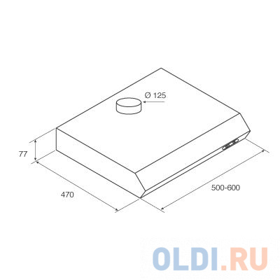 Вытяжка подвесная JET AIR SENTI SI/F/60