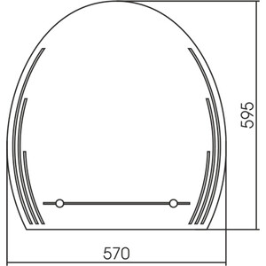 Зеркало Mixline Партер 57х60 с полкой (550415)