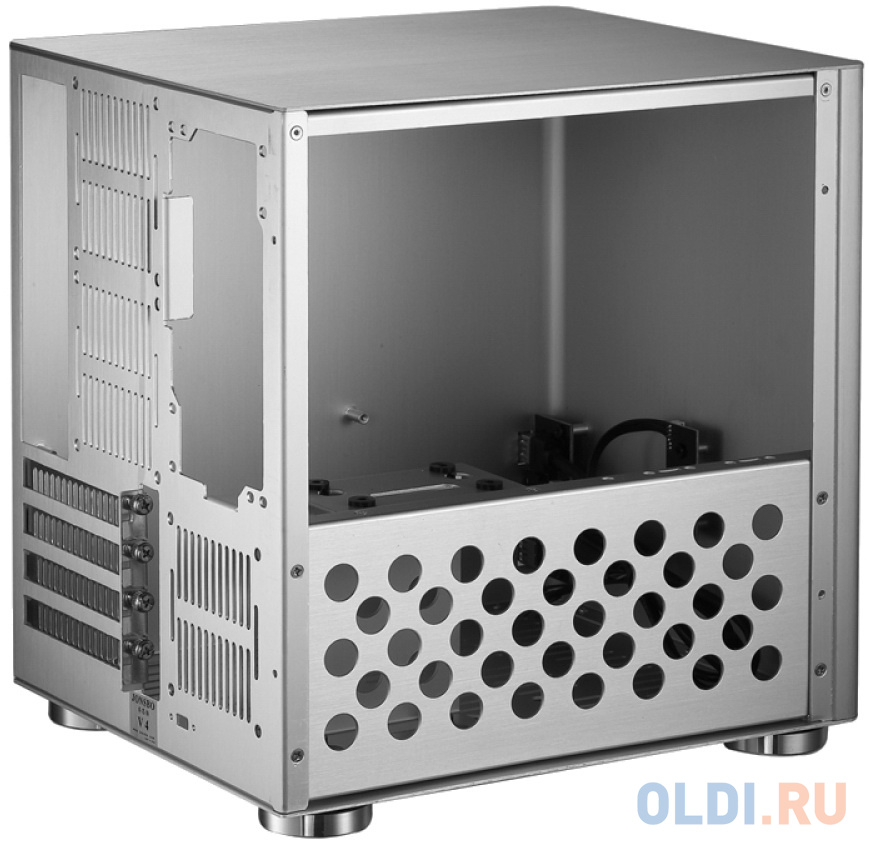 Корпус microATX Jonsbo V4 Без БП серебристый в Москвe