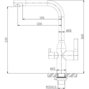 Смеситель для кухни BelBagno под фильтр, сатин (BB-LAM57-IN)