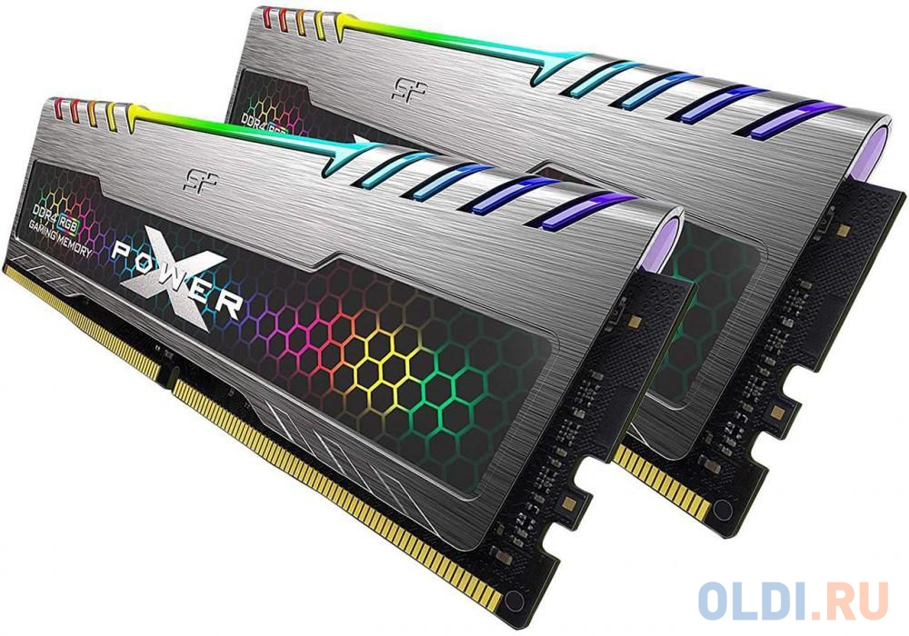 Оперативная память для компьютера Silicon Power XPOWER Turbine RGB DIMM 16Gb DDR4 3600MHz SP016GXLZU360BDB
