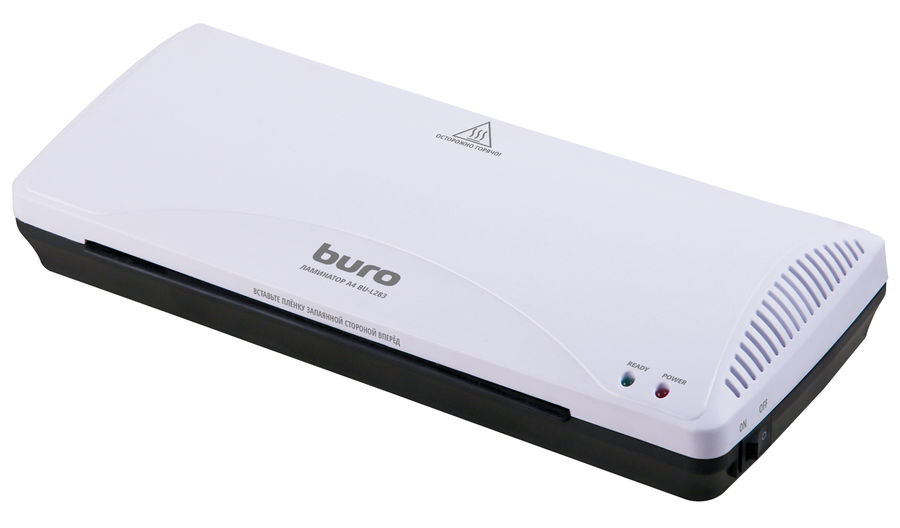 Ламинатор BURO BU-L283, A4, 80 мкм - 125 мкм, валов:2, горячее ламинирование, 25 см/мин., фото, белый (OL283)