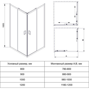 Душевой уголок Veconi Rovigo RV-13 80x80 прозрачный, черный (RV13-80-01-C5)