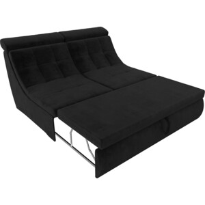 Модуль Лига Диванов Холидей Люкс раскладной диван велюр черный