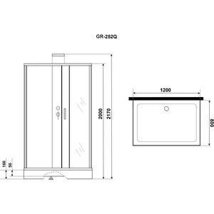 Душевая кабина Grossman GR252Q 120х80х217 в Москвe