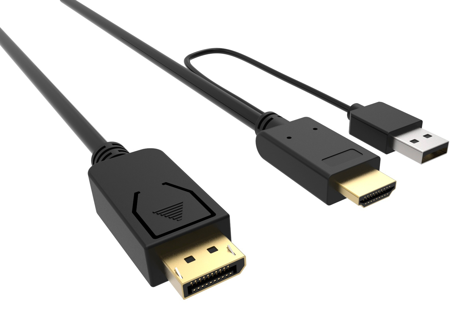 Кабель аудио-видео Buro HDMI (m)/DisplayPort (m) 2м. Позолоченные контакты черный (HDMI-DP-2M) в Москвe