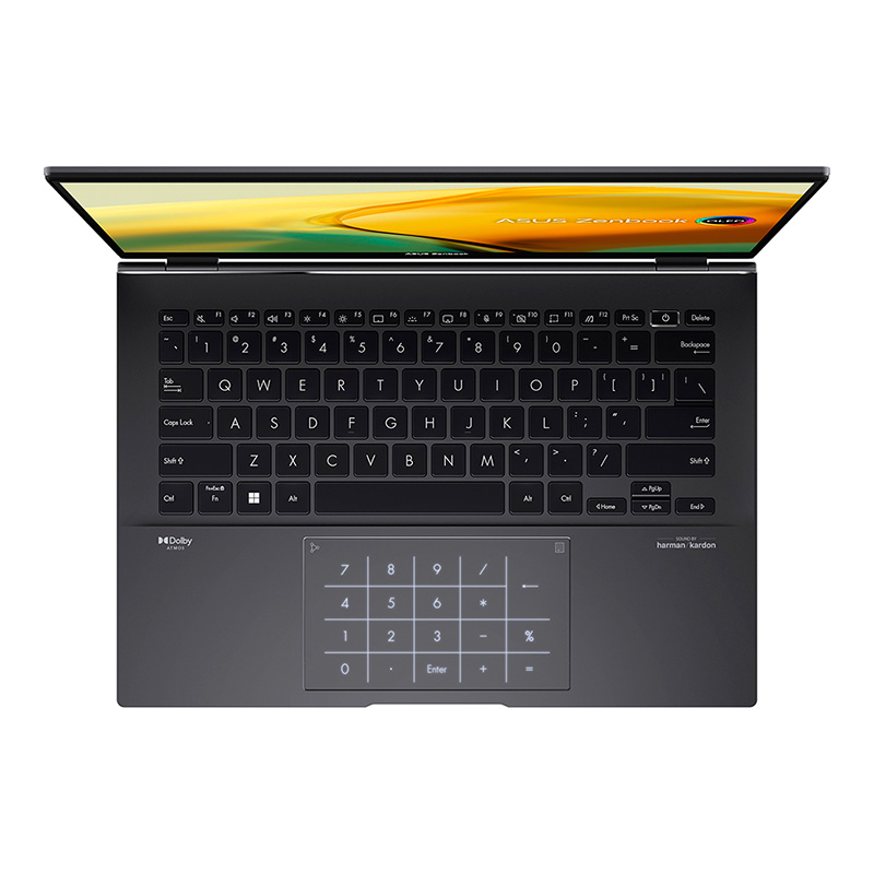 Ноутбук ASUS Zenbook 14 UM3402YA-KM139 Jade Black 90NB0W95-M008F0 (AMD Ryzen 7 5825U 2.0 GHz/16384Mb/1Tb SSD/AMD Radeon Vega 8/Wi-Fi/Bluetooth/Cam/14/2880x1800/DOS) в Москвe