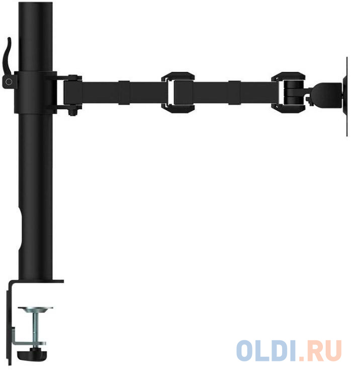 Кронштейн для монитора ONKRON  D121E / 10-32" макс. 100*100, струбцина, наклон -85?+90? поворот 360?, вылет от основание 0-435мм, макс.перемещени