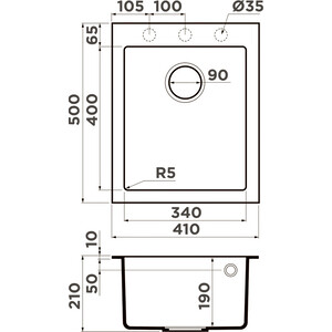 Кухонная мойка Omoikiri Bosen 41 BL черная (4993141)