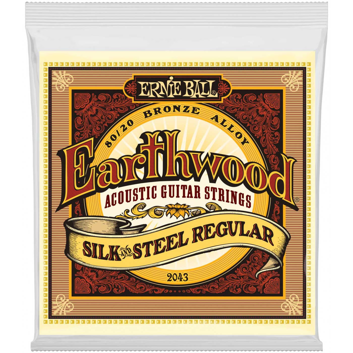 Струны для акустической гитары ERNIE BALL 2043 Earthwood Silk & Steel Regular 13-56