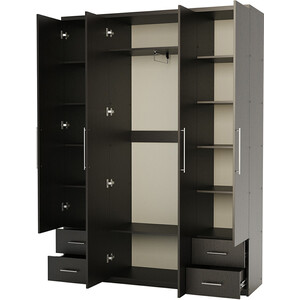 Шкаф четырехдверный Шарм-Дизайн Комфорт МКЯ2-43 140х45 с зеркалом, венге