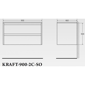 Тумба с раковиной BelBagno Kraft 90, Bianco Opaco (KRAFT-900-2C-SO-BO, BB900ETL)