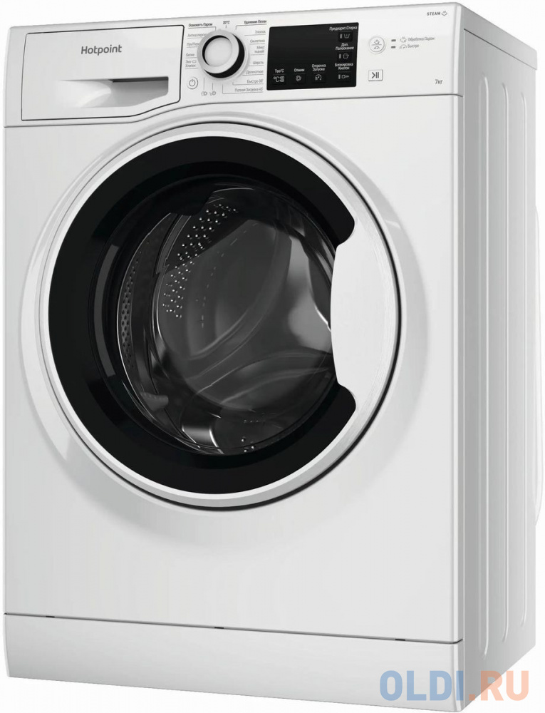 Стиральная машина HOTPOINT NSB 7225 W V RU, с фронтальной загрузкой, с паром, 7кг, 1200об/мин в Москвe