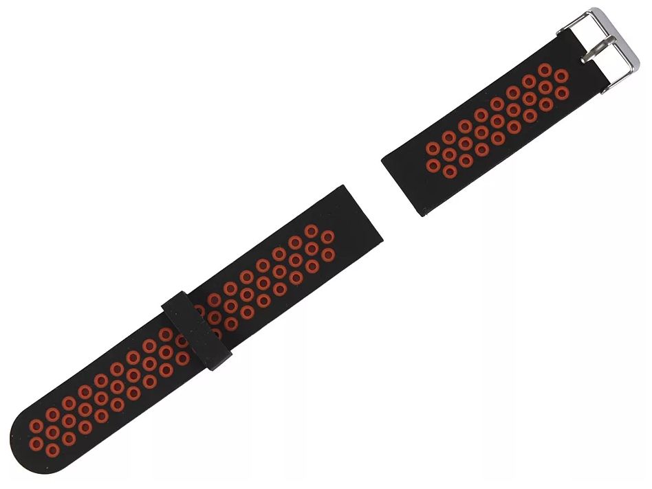 Ремешок Red Line силиконовый для cмарт часов Xiaomi Amazfit GTR 22 mm, черный с красным