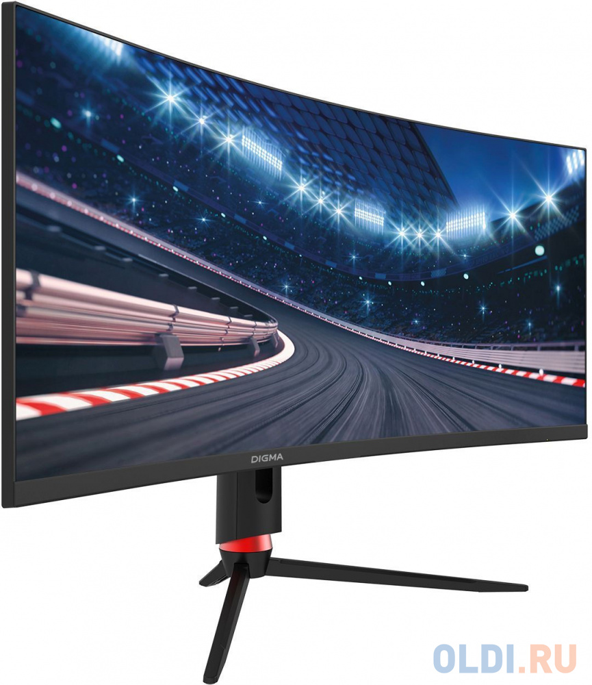 Монитор Digma 34" Overdrive 34A711Q черный VA LED 4ms 21:9 HDMI M/M матовая HAS Piv 300cd 178гр/178гр 3440x1440 165Hz G-Sync FreeSync DP UW 7.3кг