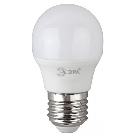 Лампа светодиодная E27 шар/P45, 8Вт, 6500K / холодный свет, 640лм, ЭРА LED P45-8W-865-E27 R (Б0045359)