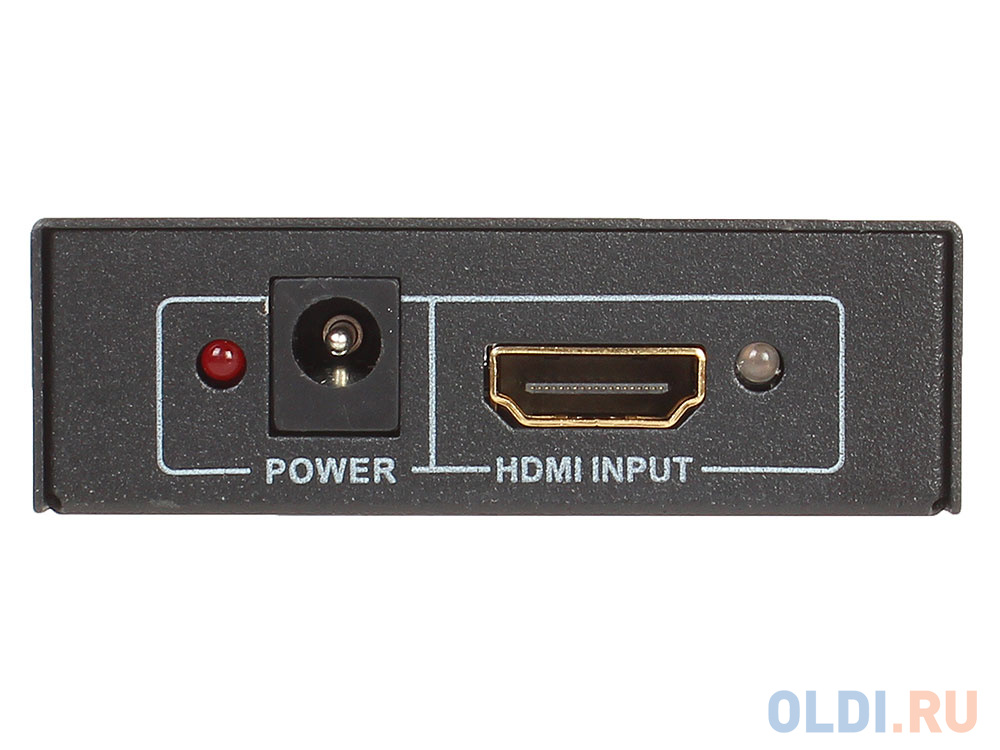 Разветвитель HDMI 4K Orient HSP0102HN, 1->2, HDMI 1.4/3D, UHDTV 4K(3840x2160)/HDTV1080p/1080i/720p, HDCP1.2, внешний БП-зарядник 1xUSB 5В/1A, метал