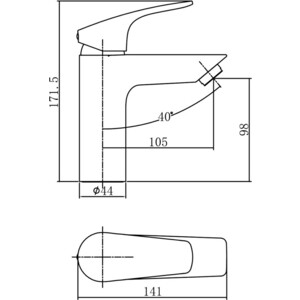 Смеситель для раковины Aquanet AF330-10C Static (237441) в Москвe