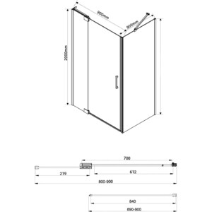 Душевой уголок Vincea Extra VSR-1E 90-80x90 прозрачный, хром (VSR-1E809090CL)