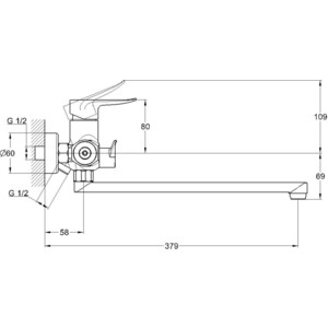 Смеситель для ванны G.lauf GOB (GOB7-A134)