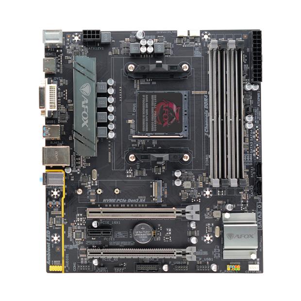 Материнская плата AFOX A520D4-MA-V2, SocketAM4, AMD A520, 4xDDR4, PCI-Ex16, 2SATA3, 5.1-ch, GLAN, 6 USB 3.0, VGA, DVI, HDMI, mATX, Retail