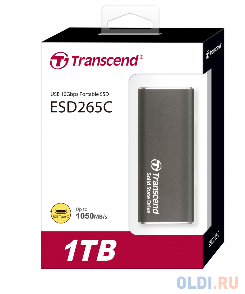 Накопитель SSD Transcend USB-C 1TB TS1TESD265C серый