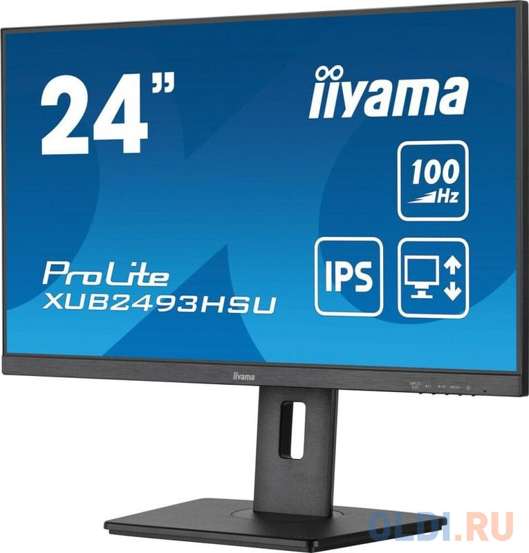 Монитор Iiyama 23.8" ProLite XUB2493HSU-B6 черный IPS LED 1ms 16:9 HDMI M/M матовая HAS Piv 250cd 178гр/178гр 1920x1080 100Hz DP FHD USB 4.6кг в Москвe