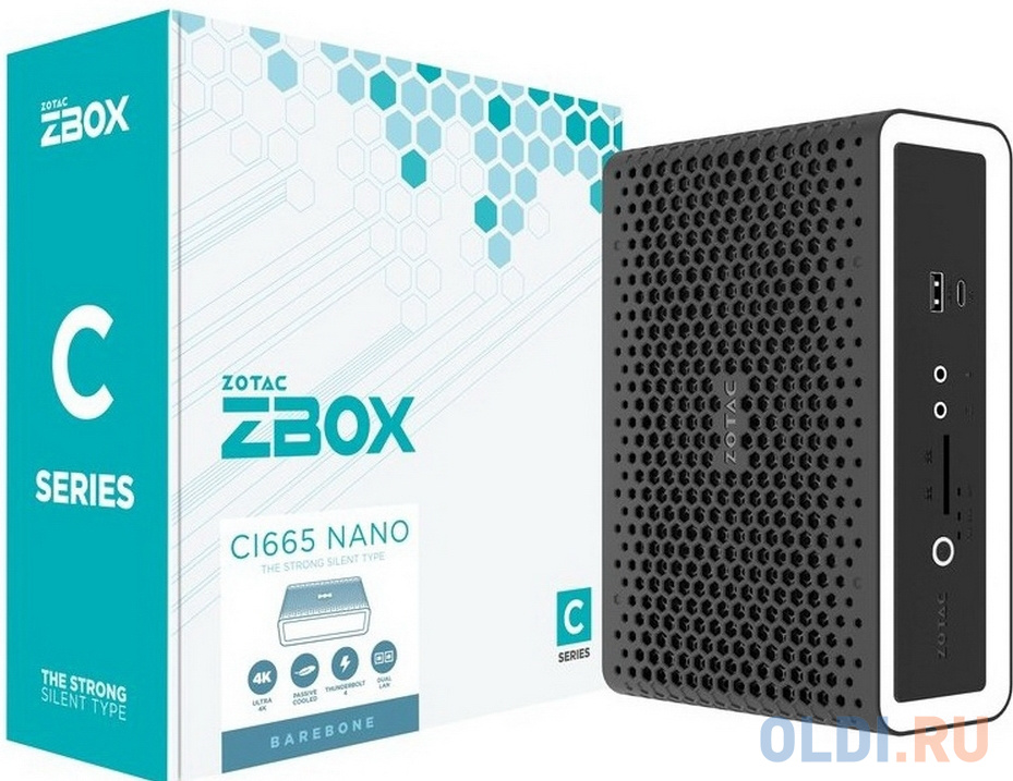 ZBOX-CI665NANO ZOTAC ZBOX NANO, SFF, FANLESS, i7-1165G7, 2X DDR4 SODIMM, 2.5&quot;SATAIII BAY, 2 GLAN, WIFI, BT,DP/HDMI, EU+UK PLUG (624056) в Москвe