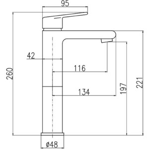 Смеситель для раковины Rav Slezak Colorado черный матовый (CO230.5CMAT)