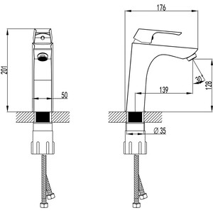 Смеситель для раковины Lemark Unit хром (LM4537C)