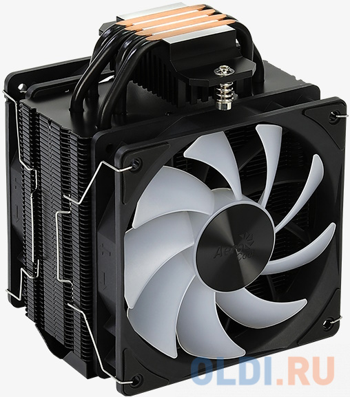 Cooler AeroCool Rime 4 Dual 250W / ARGB / PWM / Intel 115X/1200/1700/2011/2066 / AMD / Heat pipe 6mm в Москвe